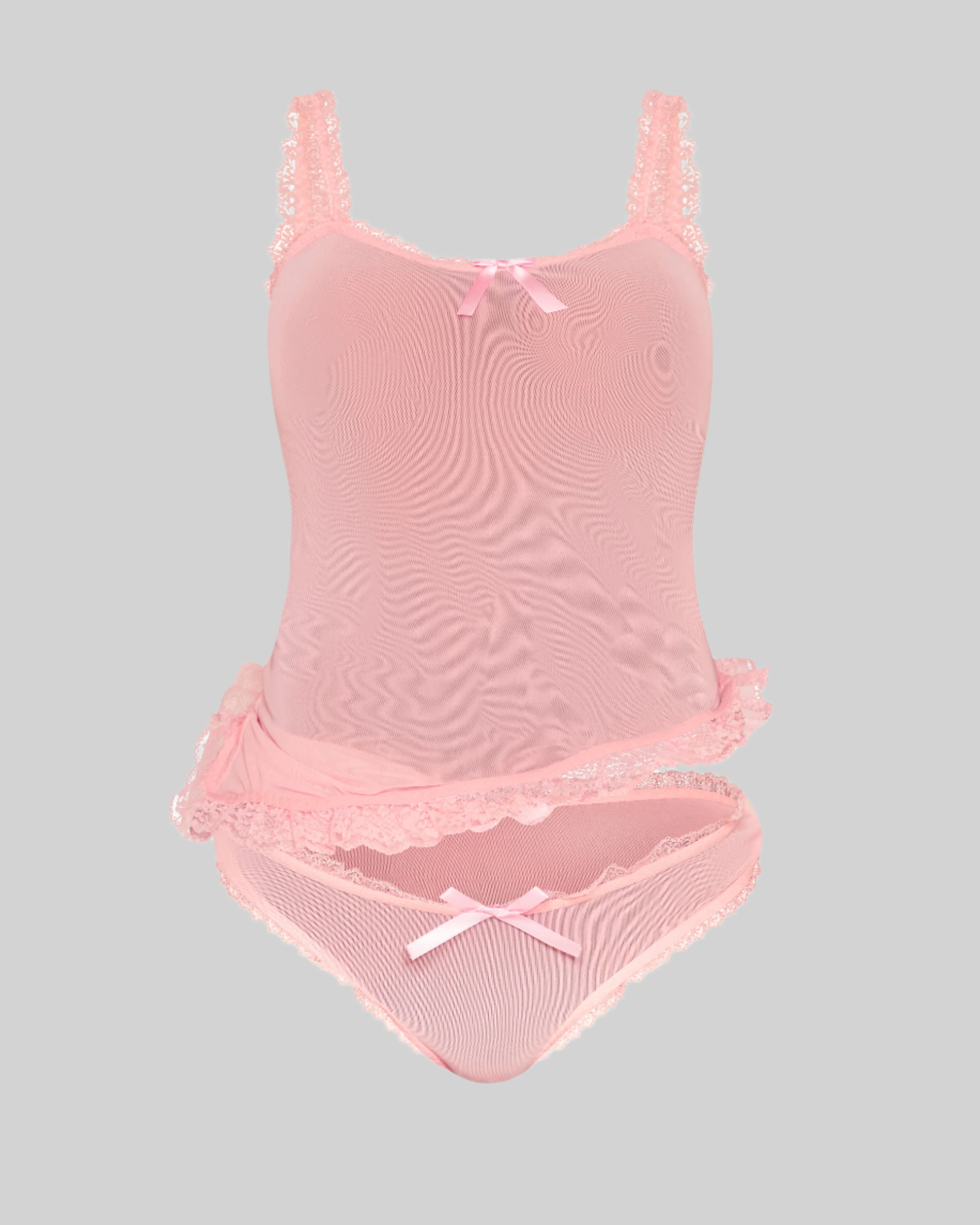 LOVE ME NOT MESH PANTY (BABY PINK) - Image 4