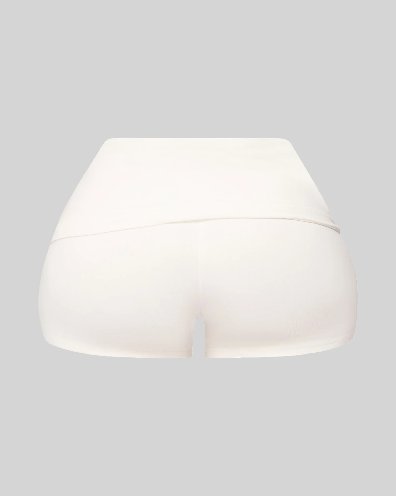 SEAMLESS MINI FOLD OVER SHORTS (WHITE) [FINAL SALE] - Image 3