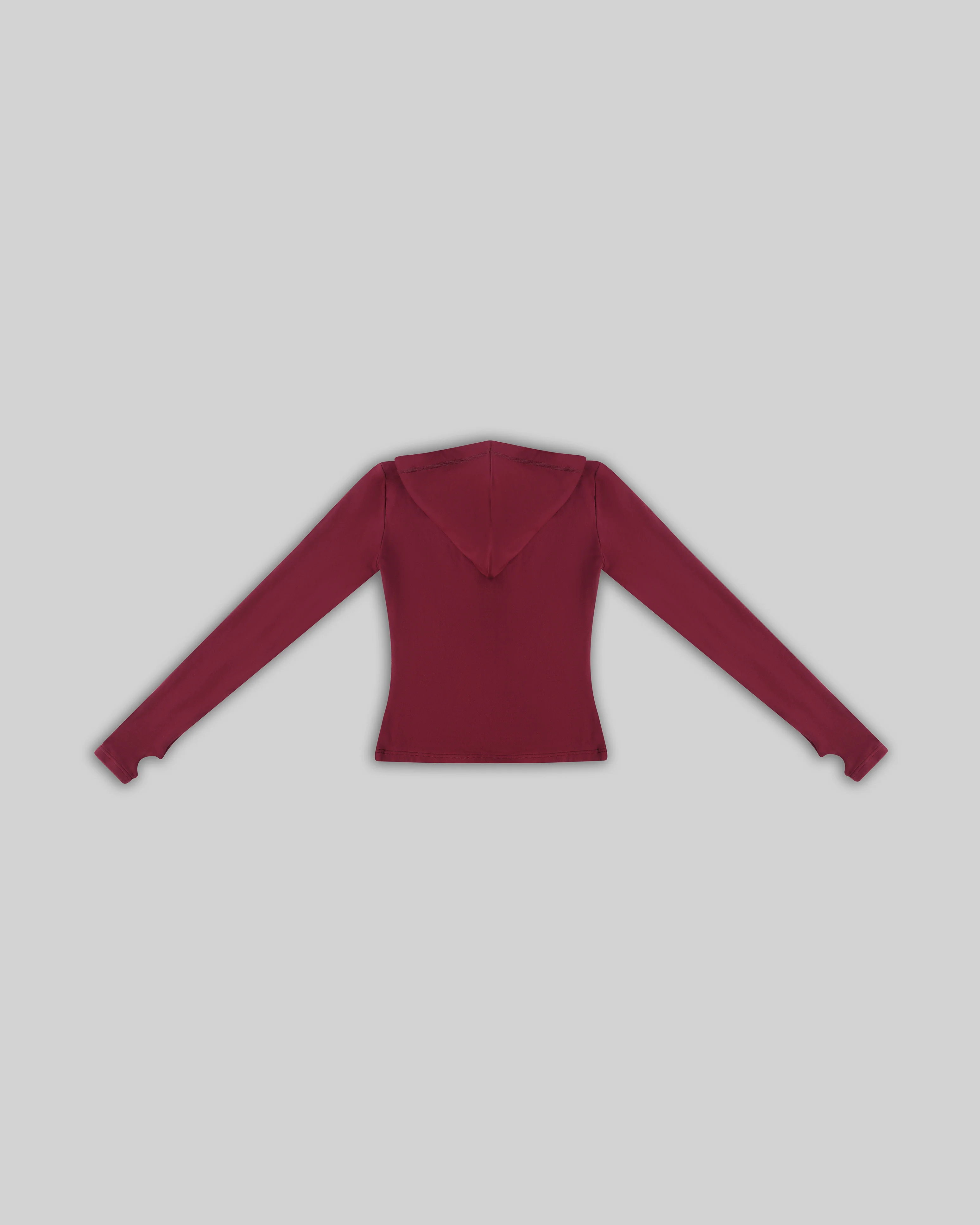 BASICS SEAMLESS ZIP UP JACKET (BURGUNDY) - Image 3