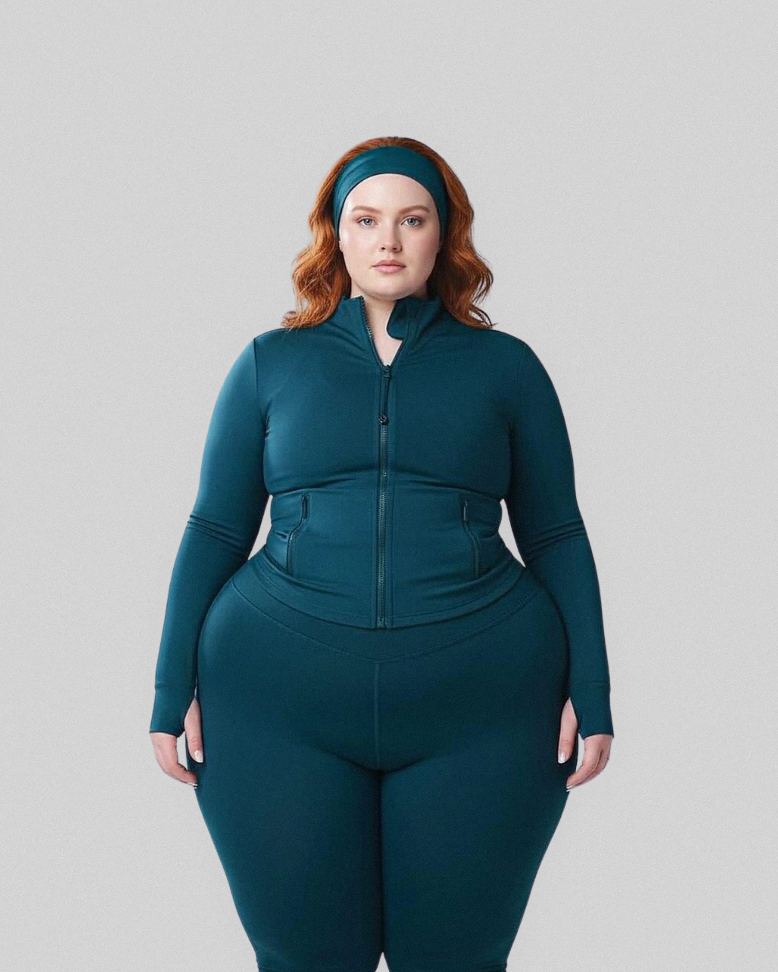 FITNESS SLIM-FIT JACKET (DEEP TEAL) - Image 4