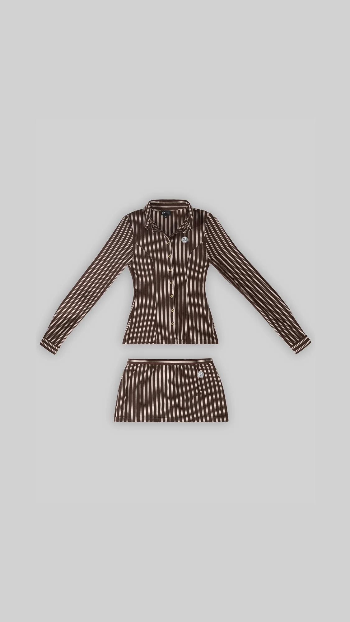 VERY MINI STRIPED SKORT (ESPRESSO) - Image 4