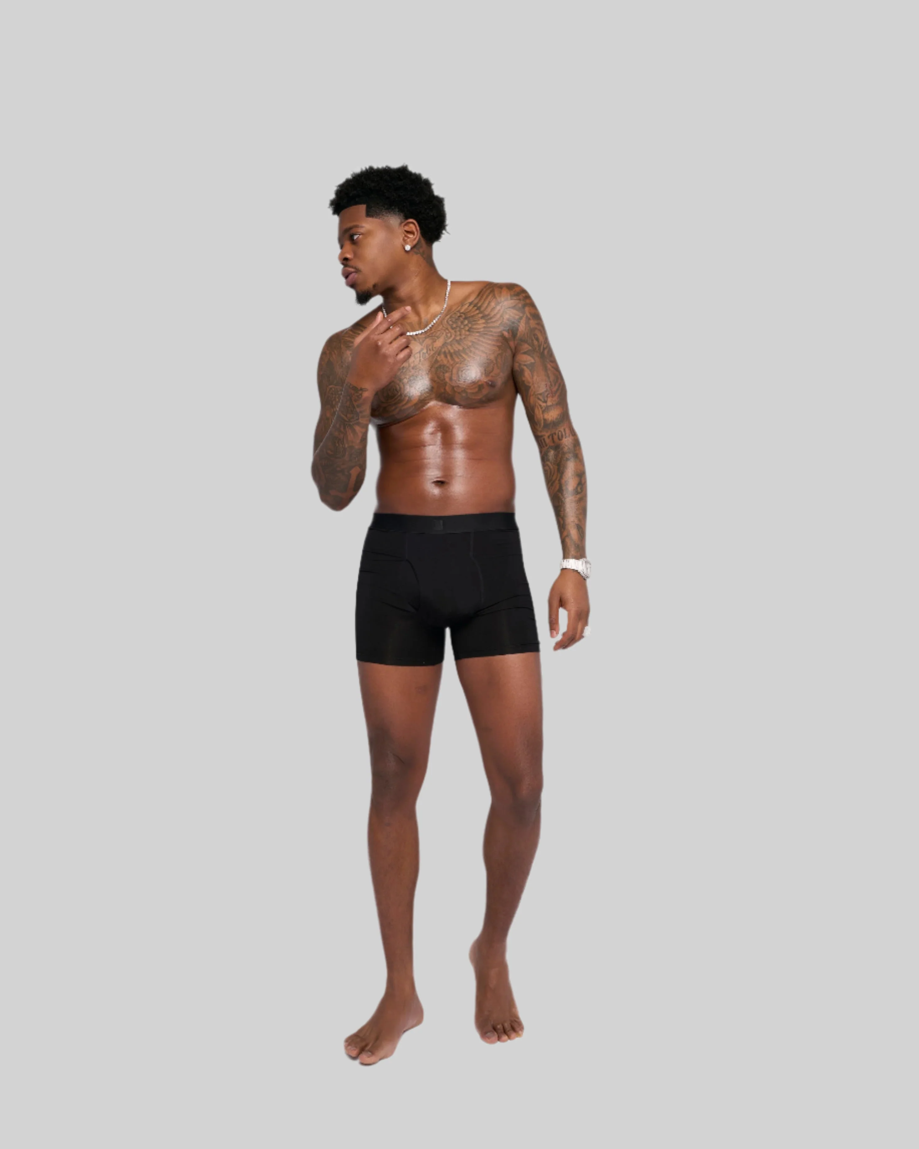 WM MENS MID BRIEFS (BLACK) [FINAL SALE] - Image 3