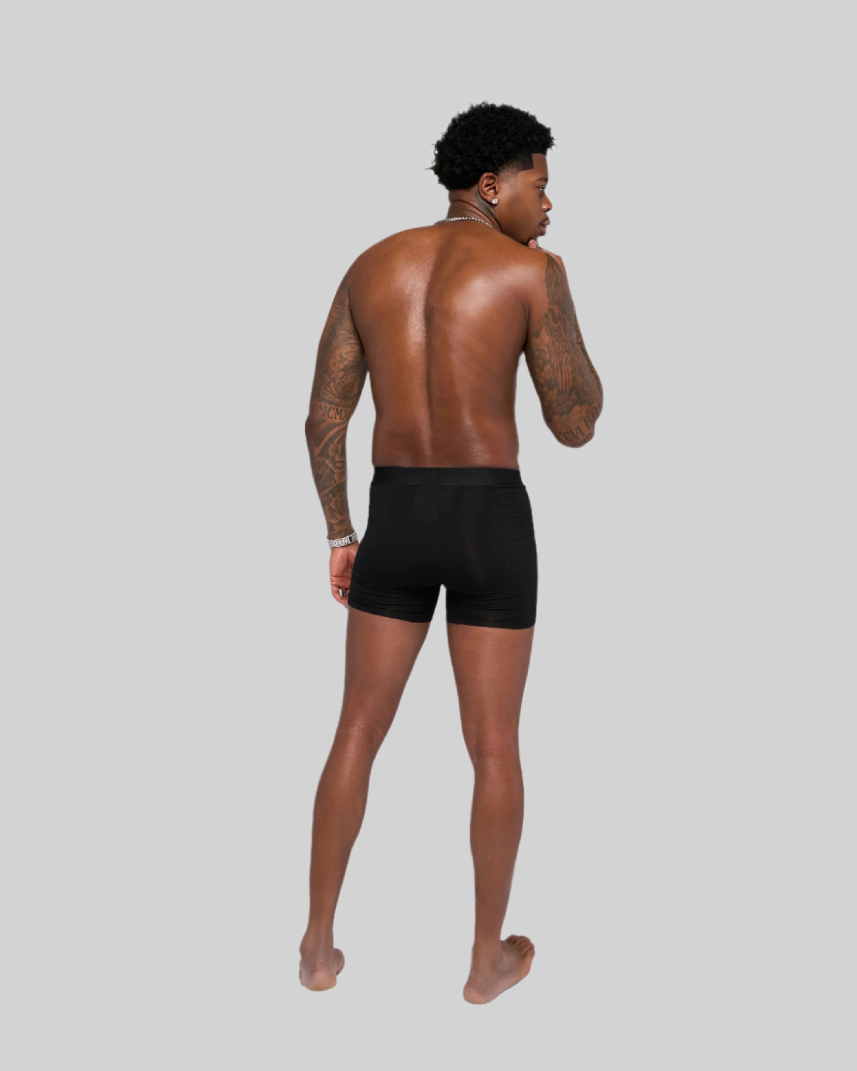 WM MENS MID BRIEFS (BLACK) [FINAL SALE] - Image 4